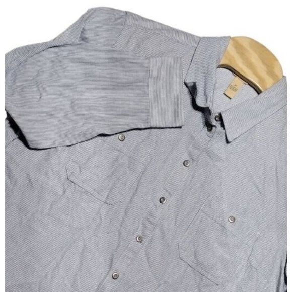 Bit & Bridle NWT Women's Long Sleeve Button Down Blue Striped Cotton 2X Shirt - Picture 1 of 6